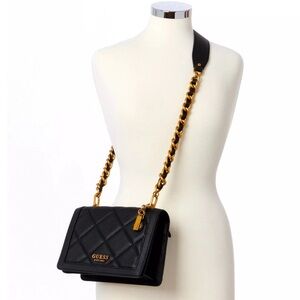 GUESS Abey Convertible Crossbody Bag – Quilted, Gold Hardware – Like New